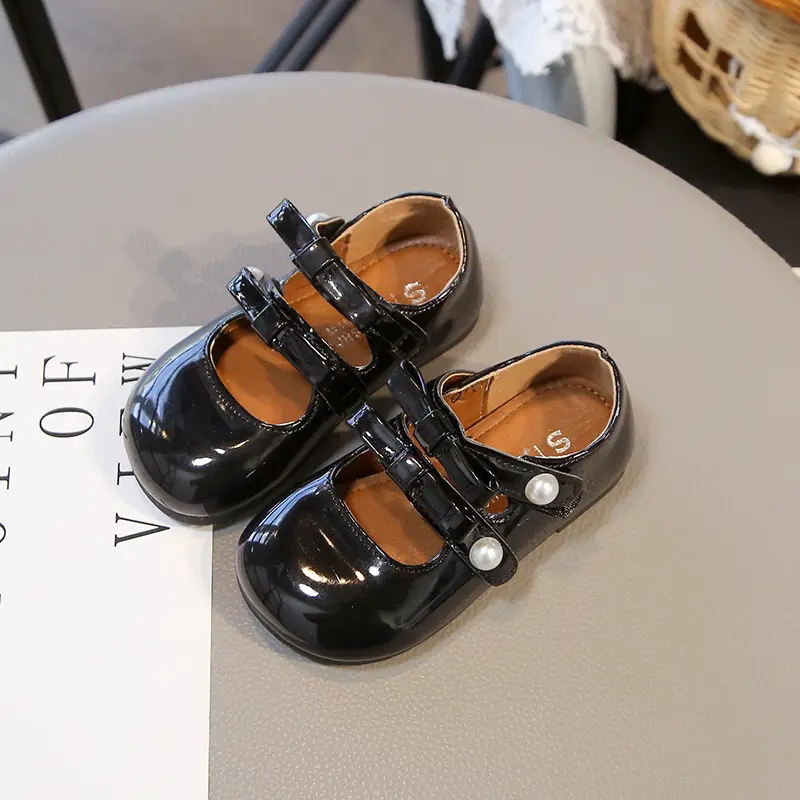 Girls Leather Princess Shoes 2025 Spring Autumn New Shoes