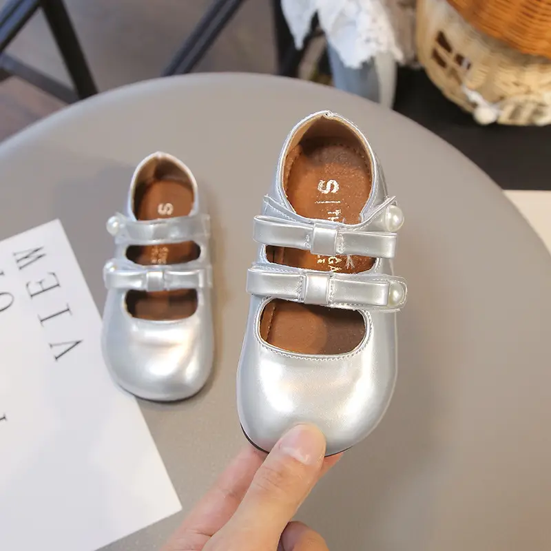 Girls Leather Princess Shoes 2025 Spring Autumn New Shoes