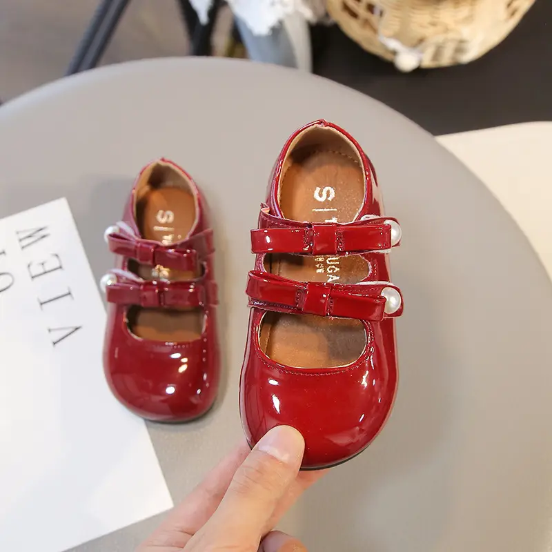 Girls Leather Princess Shoes 2025 Spring Autumn New Shoes