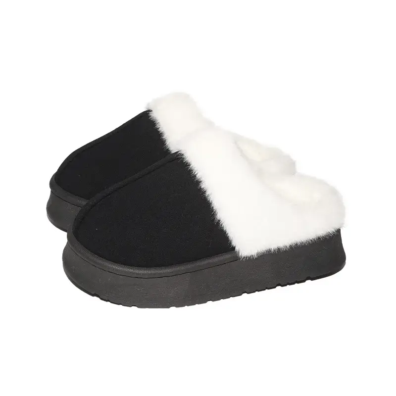 Cross-Border Winter Indoor Plush Slippers with Fleece Lining, Warm, Thick-Soled, Height-Increasing, Non-Slip, Home-Use Women's Cotton Slippers for Export — feature 13