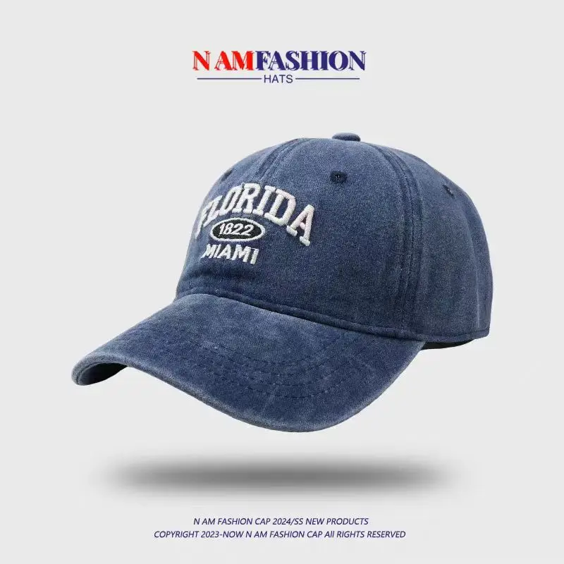 Florida Miami Washed Cap for Women Summer Sunshade Duckbill — feature 9