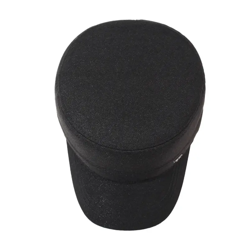 Men's Black Winter Peaked Cap Baseball Cap