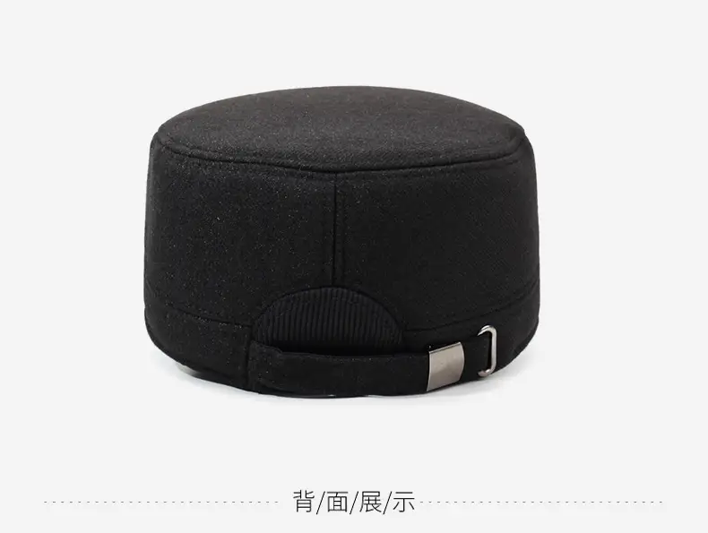 Men's Black Winter Peaked Cap Baseball Cap — feature 11