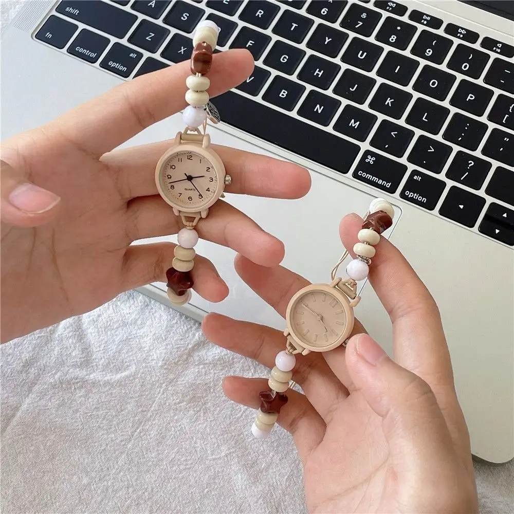 Ins Milky Handmade Women's Bracelet Watch Literary and Simple Girl Bestie Watch Niche Student Watch - Image 9