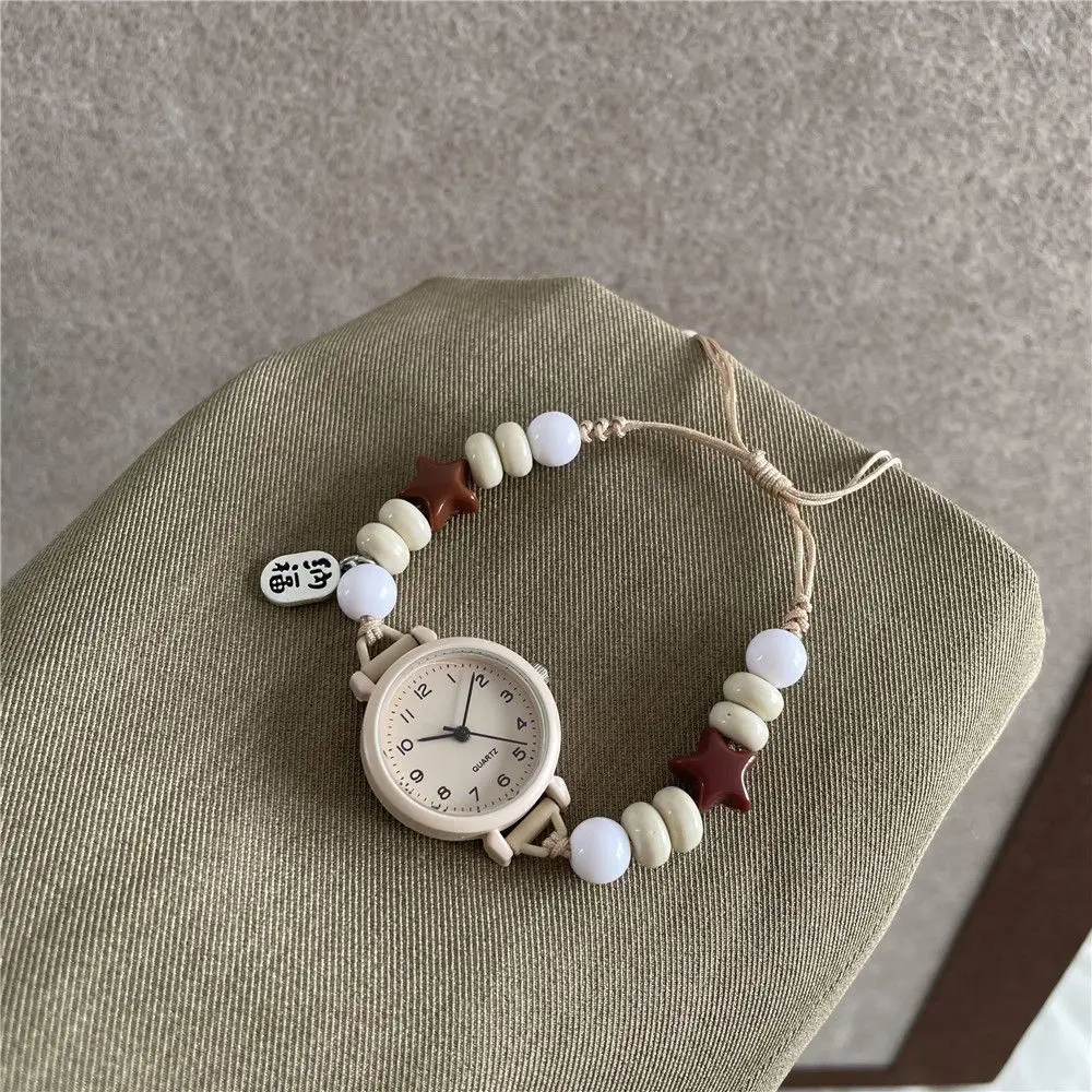 Ins Milky Handmade Women's Bracelet Watch Literary and Simple Girl Bestie Watch Niche Student Watch — feature 10