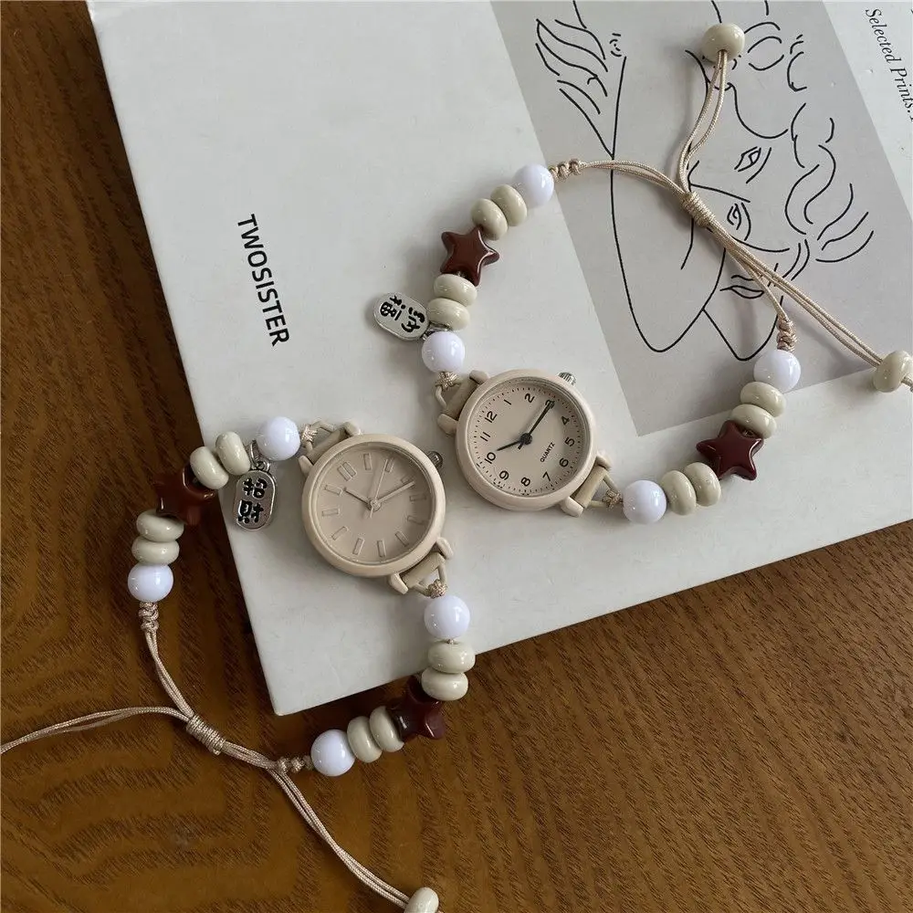 Ins Milky Handmade Women's Bracelet Watch Literary and Simple Girl Bestie Watch Niche Student Watch — feature 11