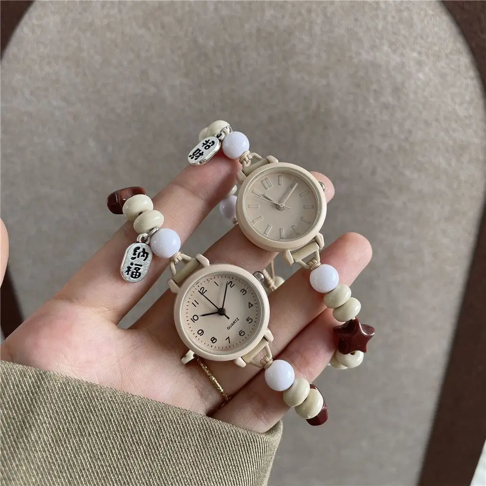 Ins Milky Handmade Women's Bracelet Watch Literary and Simple Girl Bestie Watch Niche Student Watch — feature 12