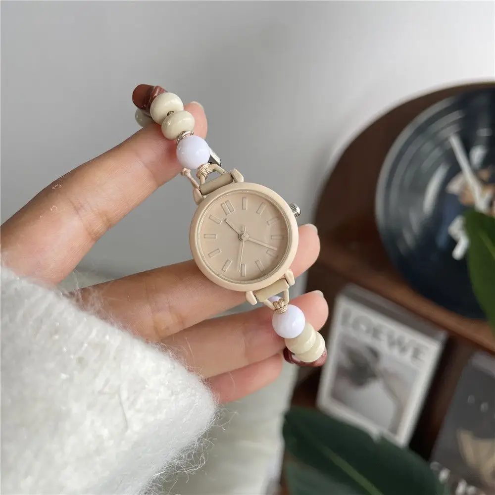 Ins Milky Handmade Women's Bracelet Watch Literary and Simple Girl Bestie Watch Niche Student Watch — feature 3