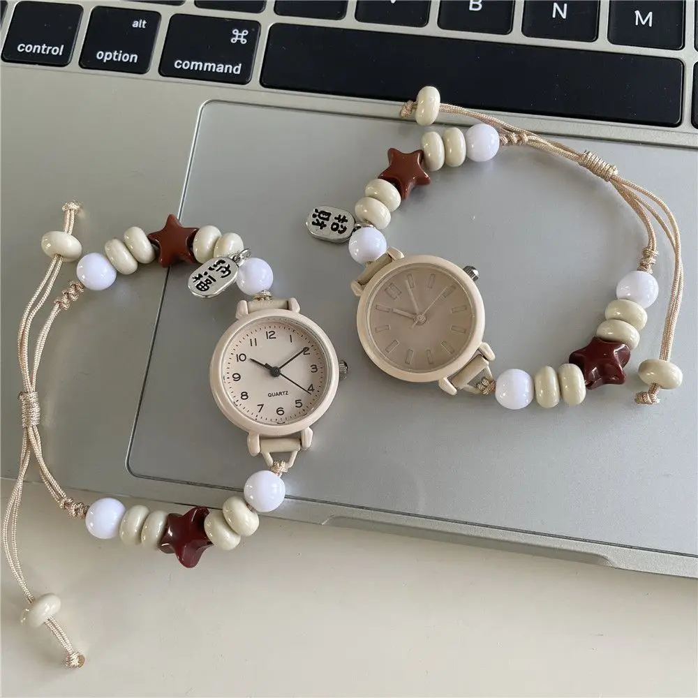Ins Milky Handmade Women's Bracelet Watch Literary and Simple Girl Bestie Watch Niche Student Watch — feature 8
