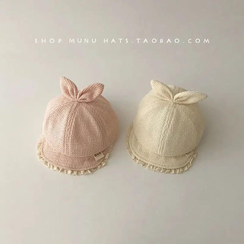 Baby Peaked Cap Hat Pink Beige Korean Style Soft Brim Baseball Cap Infant Travel Large Brim Sun Hat - Image 4