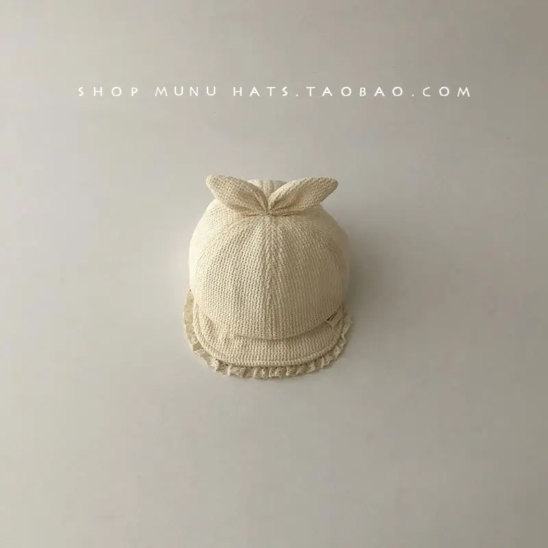 Baby Peaked Cap Hat Pink Beige Korean Style Soft Brim Baseball Cap Infant Travel Large Brim Sun Hat — feature 6