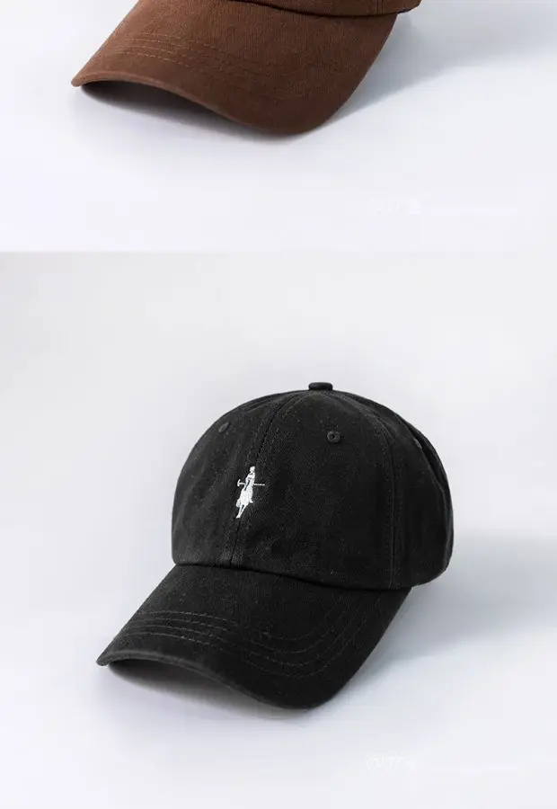 Men Navy Blue Peaked Cap with Logo — feature 6