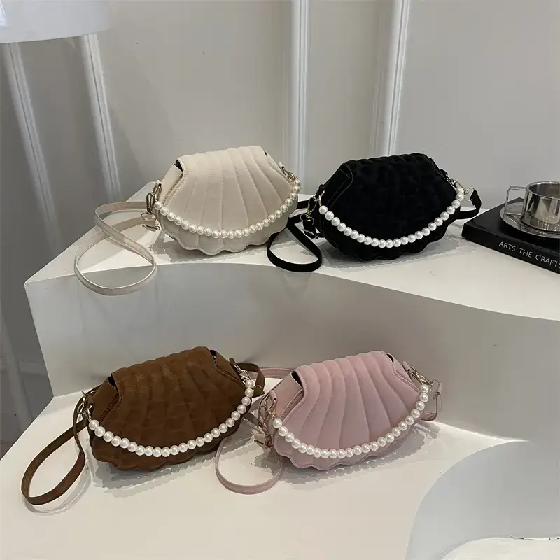 Pink Pearl Embellished Crossbody Bag for Women - Image 8