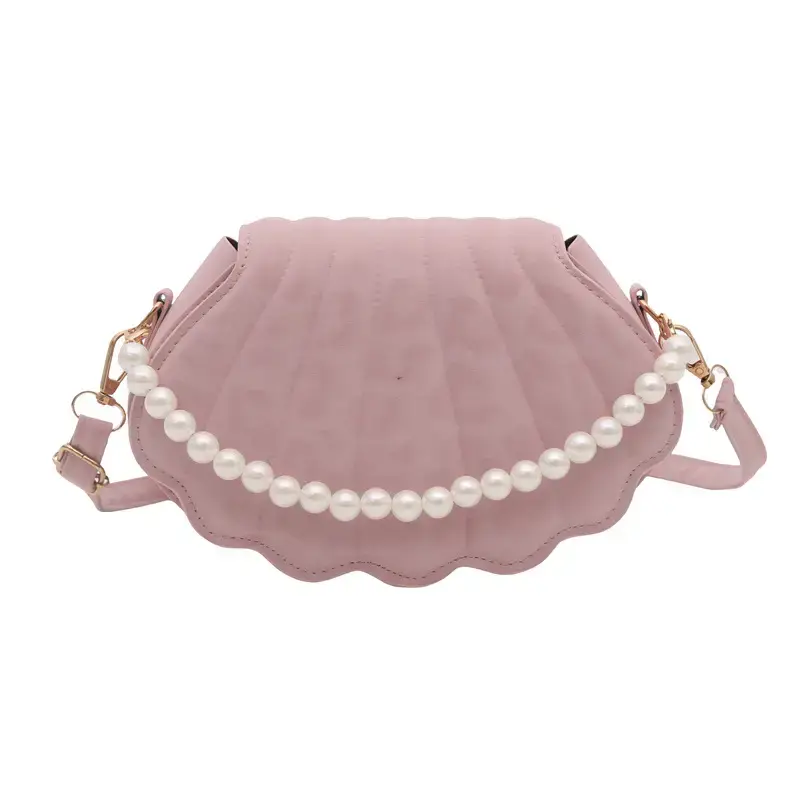Pink Pearl Embellished Crossbody Bag for Women - Image 9