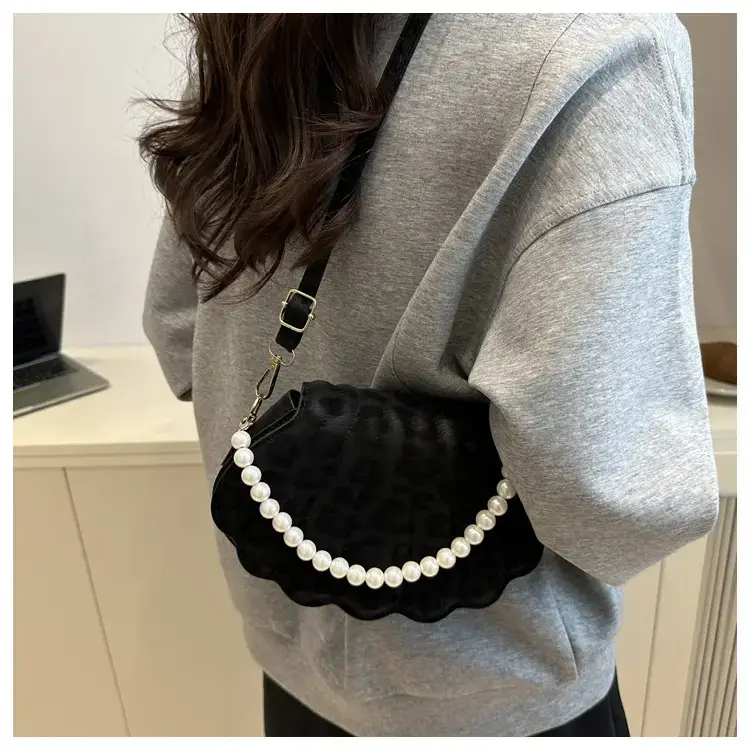 Pink Pearl Embellished Crossbody Bag for Women — feature 14
