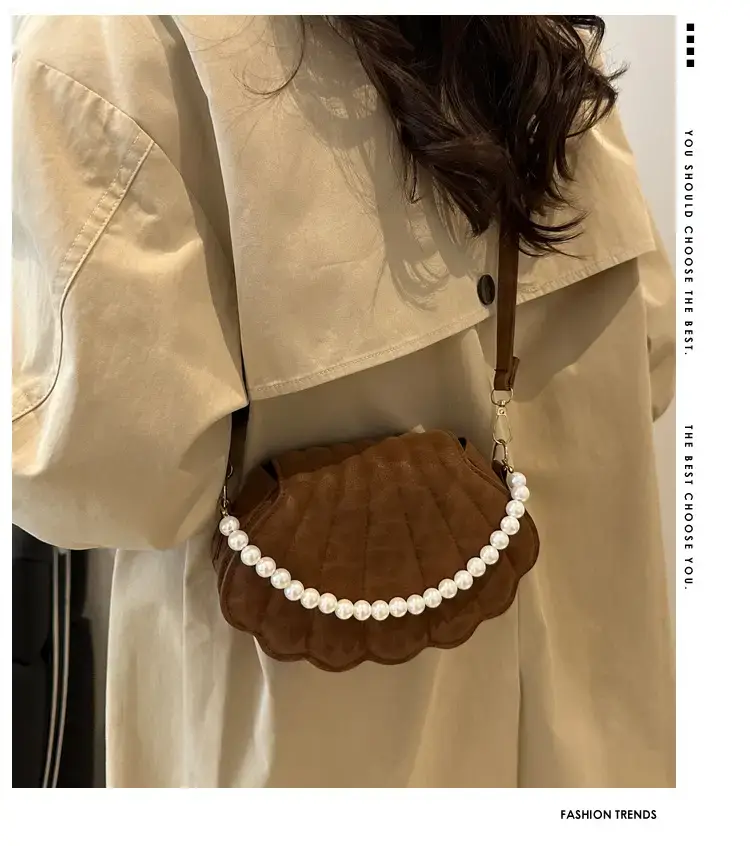 Pink Pearl Embellished Crossbody Bag for Women — feature 2
