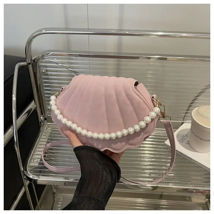 Pink Pearl Embellished Crossbody Bag for Women — feature 21