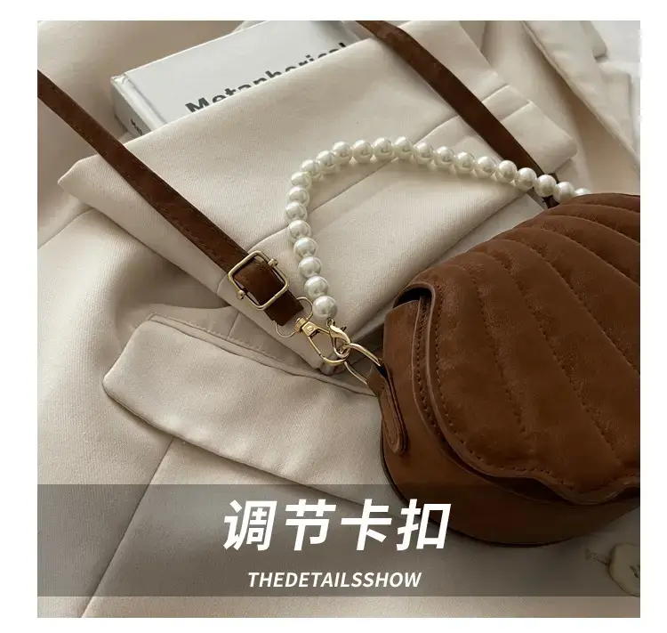 Pink Pearl Embellished Crossbody Bag for Women — feature 5