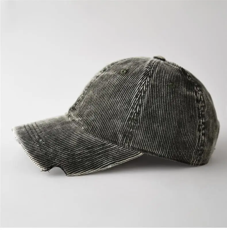 Men's Corduroy Baseball Cap Beige Notched Casual — feature 10