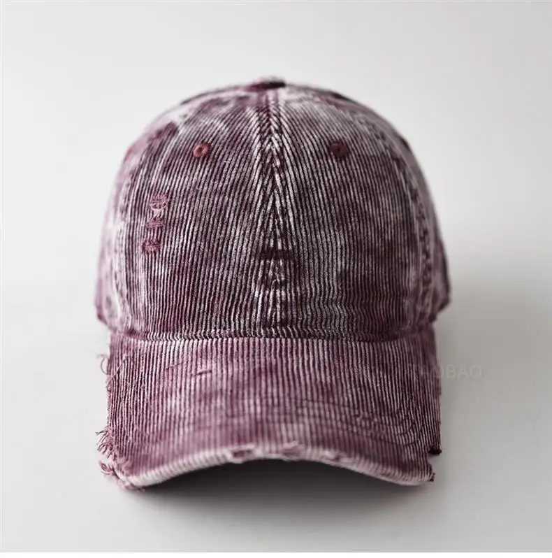 Men's Corduroy Baseball Cap Beige Notched Casual — feature 14