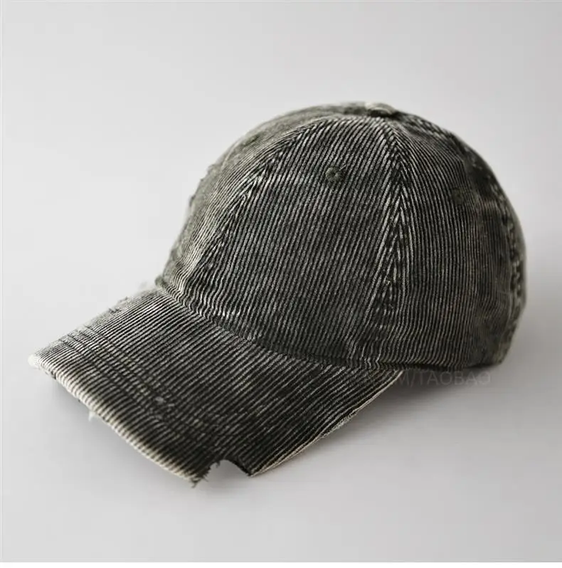 Men's Corduroy Baseball Cap Beige Notched Casual — feature 16