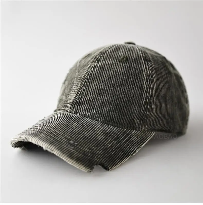 Men's Corduroy Baseball Cap Beige Notched Casual — feature 8