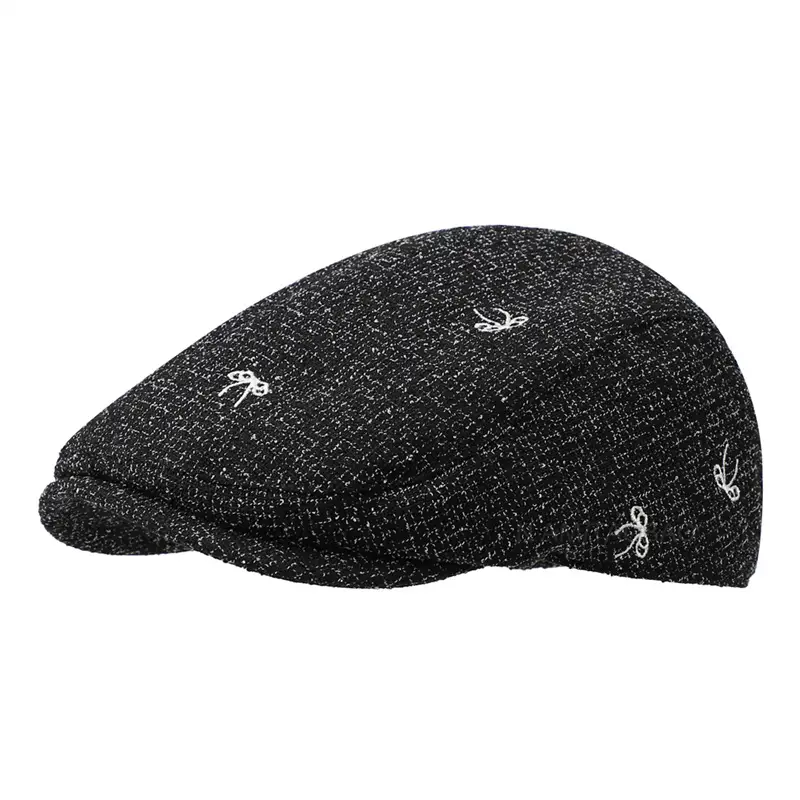 Women's Bowknot Embroidered Sunshade Cap Early Autumn - Image 2
