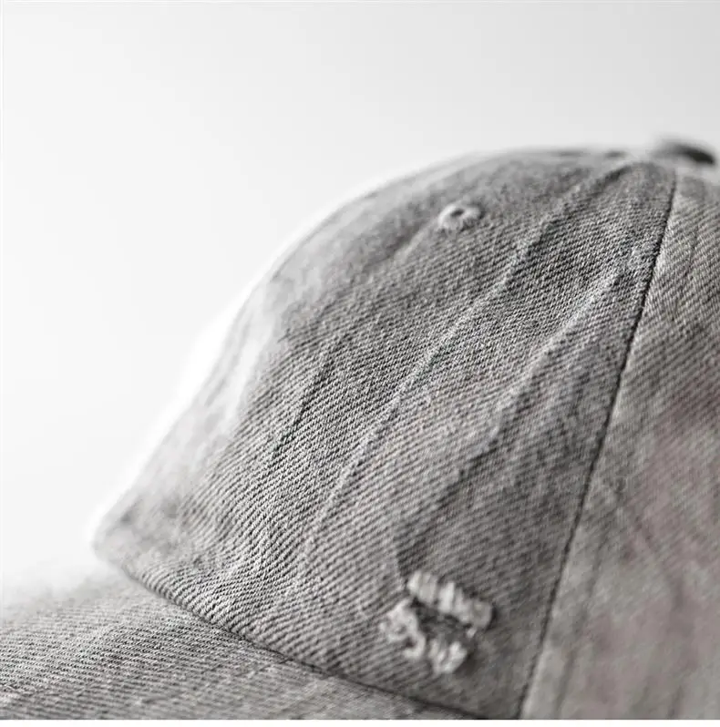 Men Women Distressed Baseball Cap Brown Duckbill Sunshade — feature 6