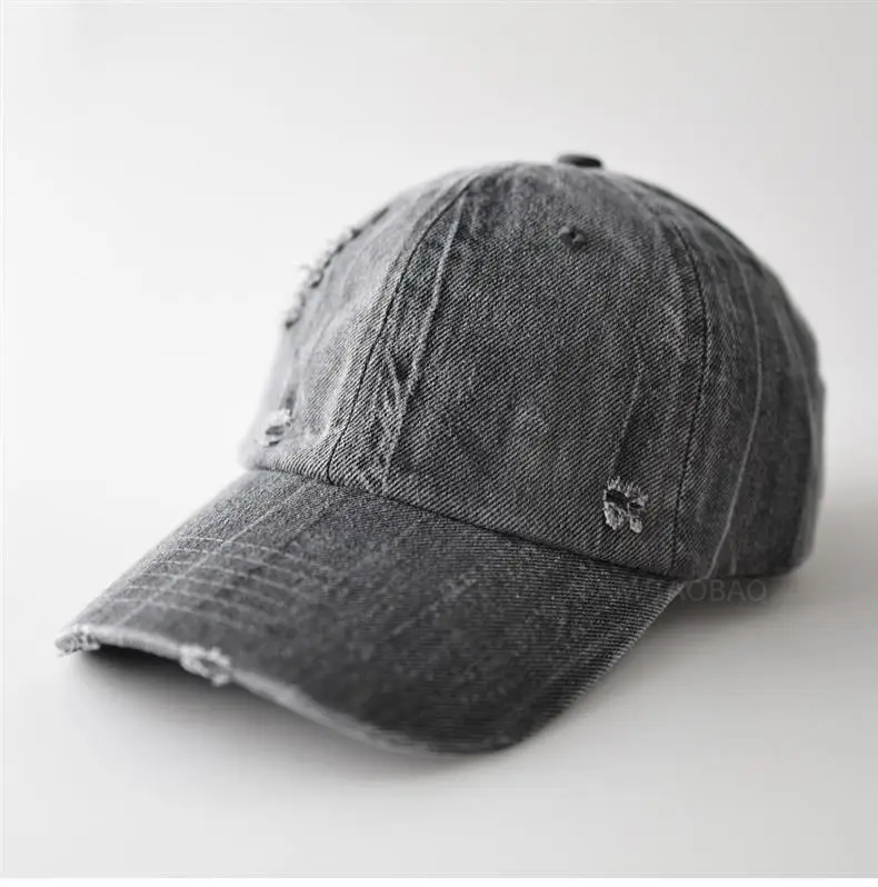 Men Women Distressed Baseball Cap Brown Duckbill Sunshade — feature 8