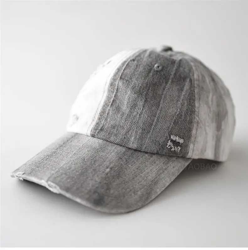 Men Women Distressed Baseball Cap Brown Duckbill Sunshade — feature 9