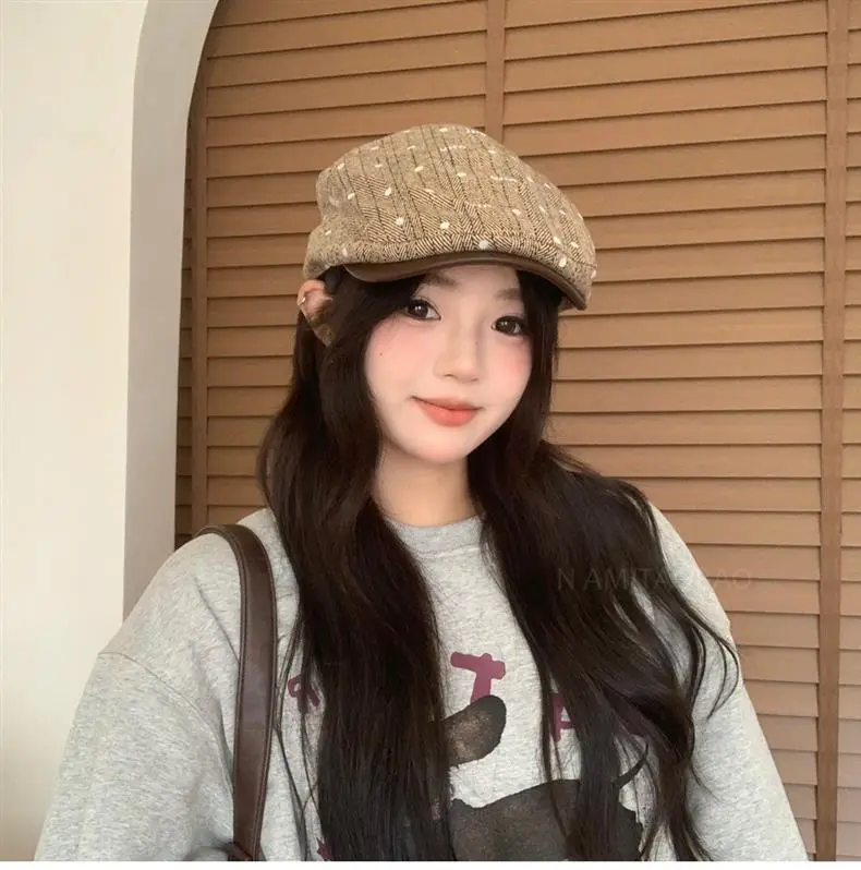 Women Herringbone Brim Hat with Sunshade & Duck Cap — feature 10