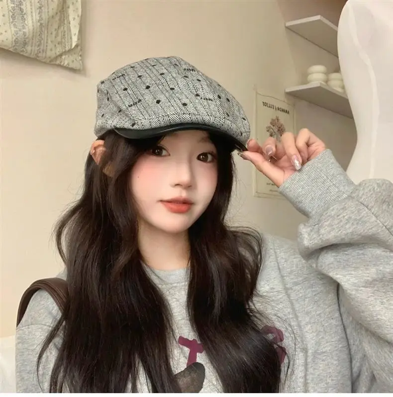 Women Herringbone Brim Hat with Sunshade & Duck Cap — feature 3