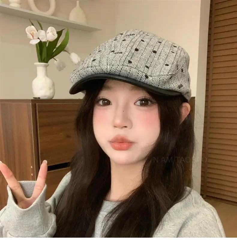 Women Herringbone Brim Hat with Sunshade & Duck Cap — feature 5
