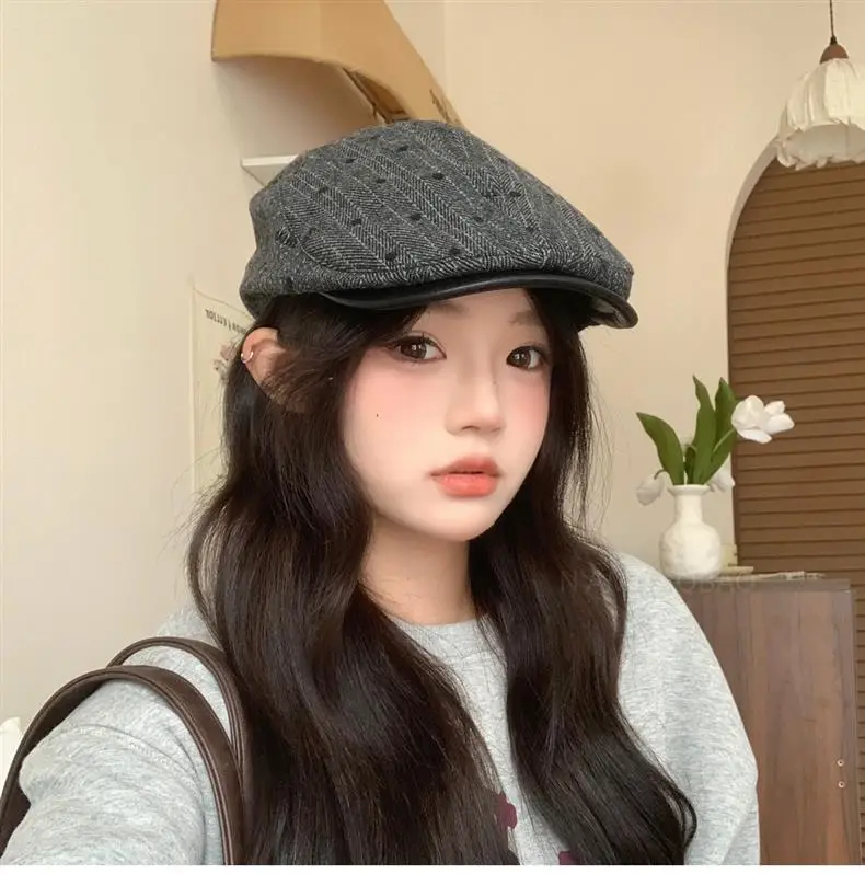 Women Herringbone Brim Hat with Sunshade & Duck Cap — feature 6