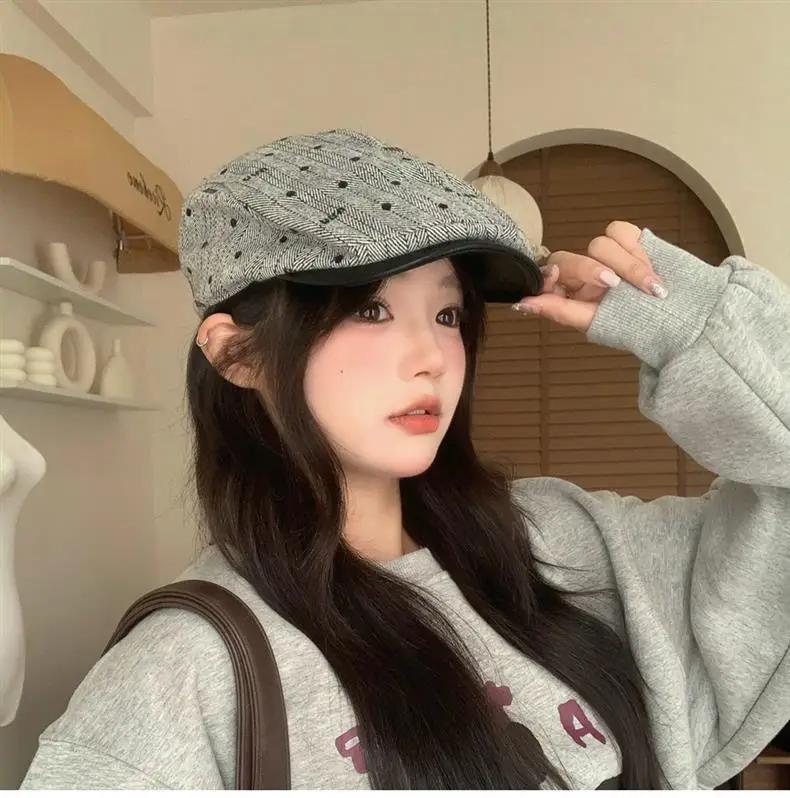 Women Herringbone Brim Hat with Sunshade & Duck Cap — feature 9