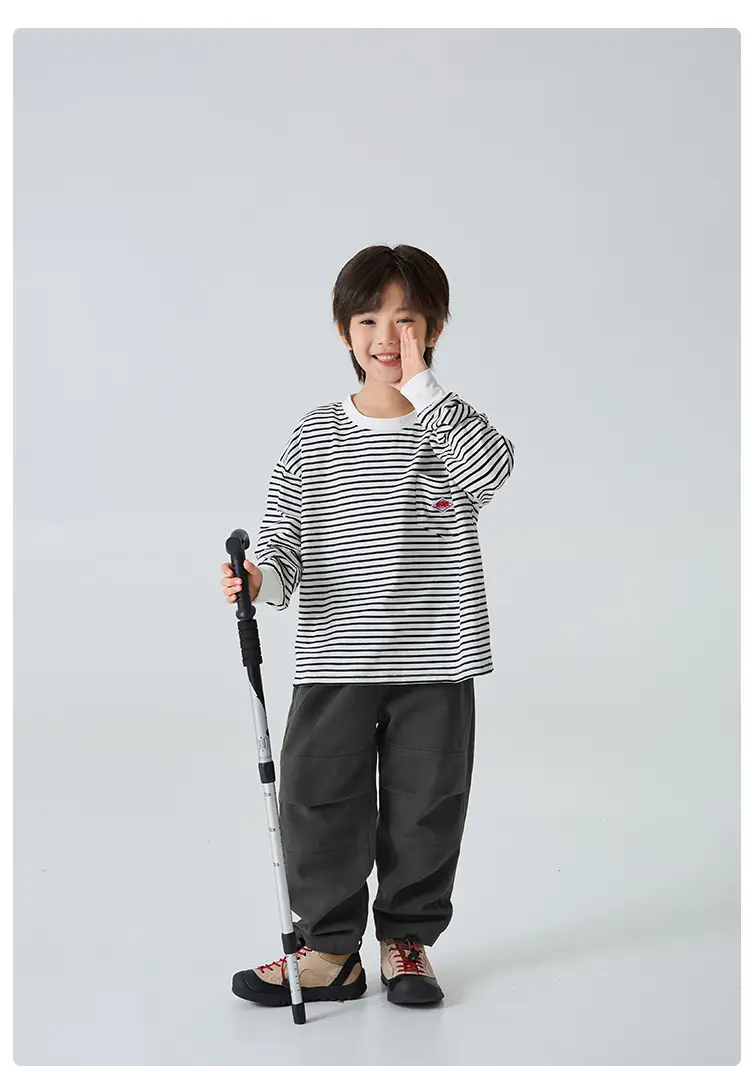 Haima Boys Striped Cotton Long Sleeve T-Shirt 2026 — feature 12