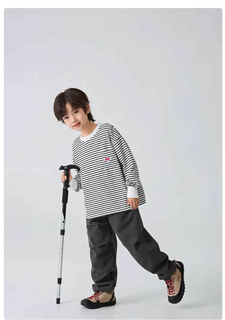 Haima Boys Striped Cotton Long Sleeve T-Shirt 2026 — feature 13