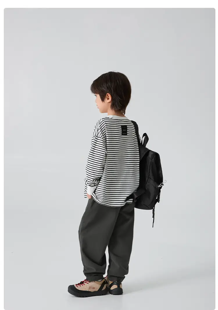 Haima Boys Striped Cotton Long Sleeve T-Shirt 2026 — feature 15