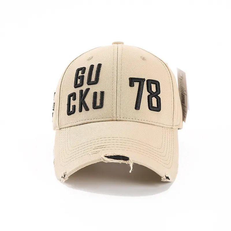 Men Black 6U Cku 78 Letter Cap Cap - Image 2
