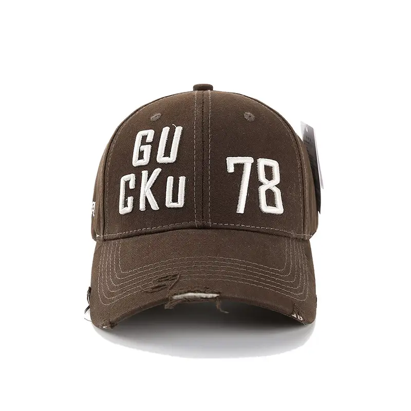 Men Black 6U Cku 78 Letter Cap Cap - Image 4