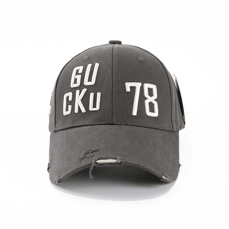 Men Black 6U Cku 78 Letter Cap Cap - Image 5