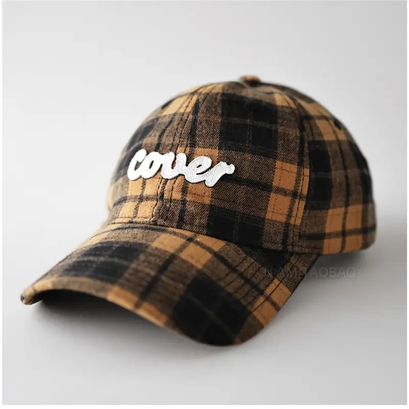 Plaid Baseball Cap for Men Women Casual Sunshade - Image 5