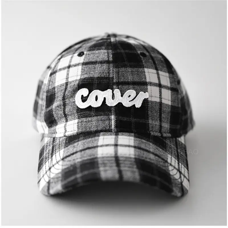 Plaid Baseball Cap for Men Women Casual Sunshade - Image 6
