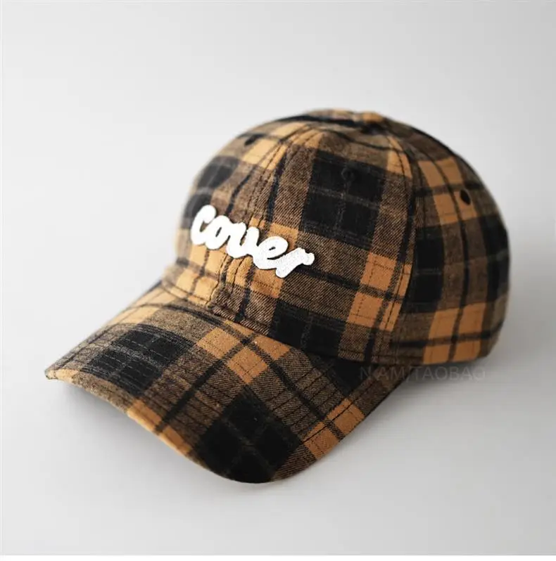 Plaid Baseball Cap for Men Women Casual Sunshade — feature 2