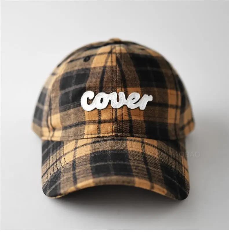 Plaid Baseball Cap for Men Women Casual Sunshade — feature 5