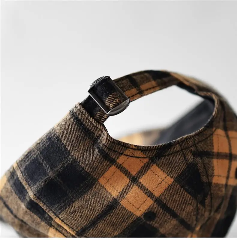 Plaid Baseball Cap for Men Women Casual Sunshade — feature 9