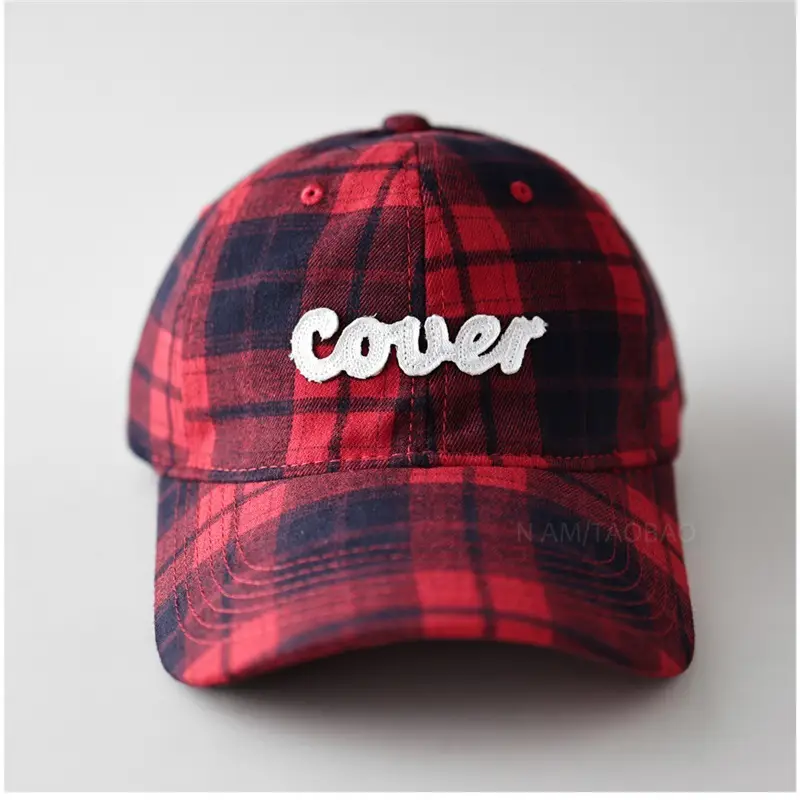 Plaid Baseball Cap for Men Women Casual Sunshade - Image 2