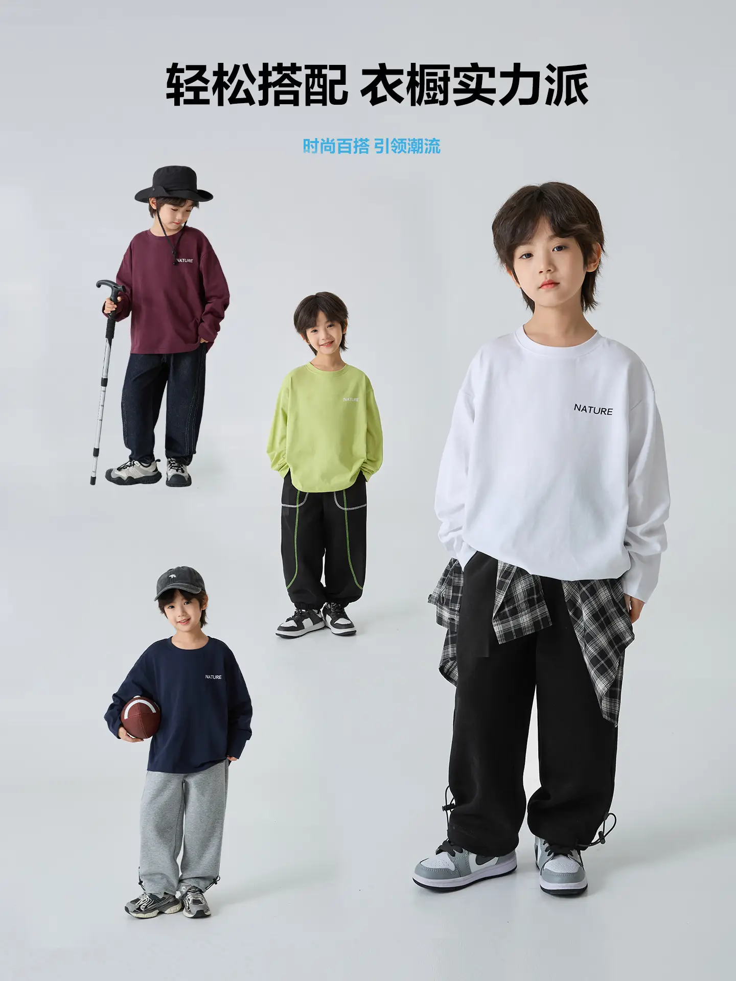 Boys Pure Cotton Long Sleeve T-Shirt Green Spring Autumn - Image 8