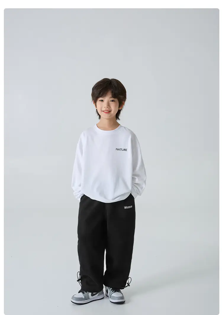 Boys Pure Cotton Long Sleeve T-Shirt Green Spring Autumn — feature 13