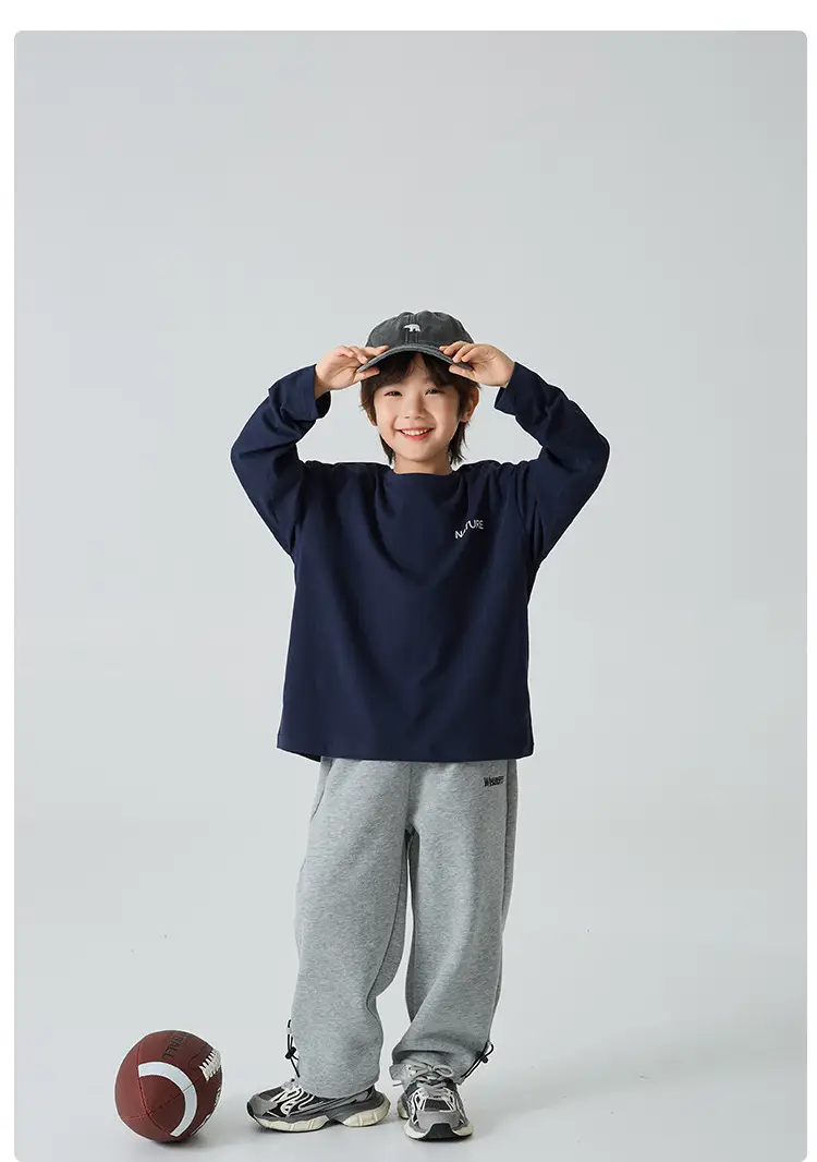 Boys Pure Cotton Long Sleeve T-Shirt Green Spring Autumn — feature 15